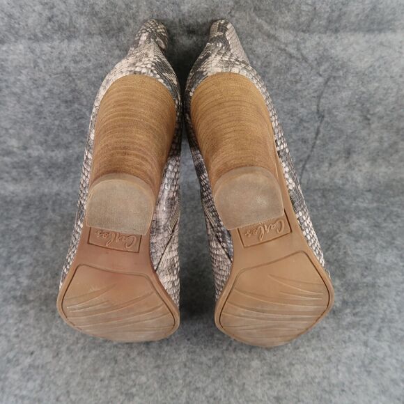 Carlos Santana Shoes Womens 8.5 Booties Fashion Block Heel Snake Print Point Toe - Picture 12 of 13